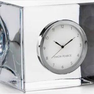 NEW in Box, Simon Pearce Woodbury Glass Clock